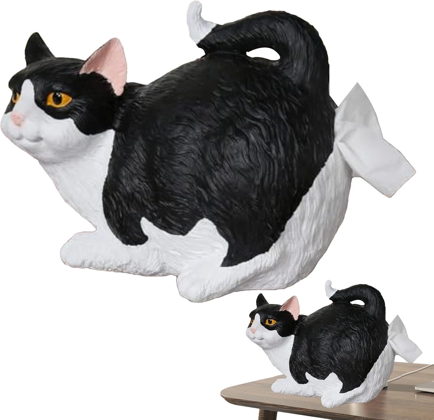 Tücher kommen aus dem Hintern der Katze.Funktioniert. Leider.